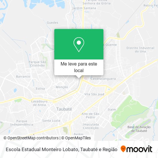 Escola Estadual Monteiro Lobato mapa