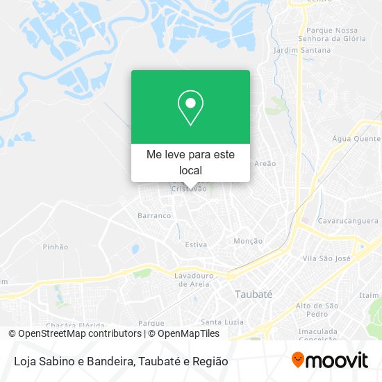 Loja Sabino e Bandeira mapa