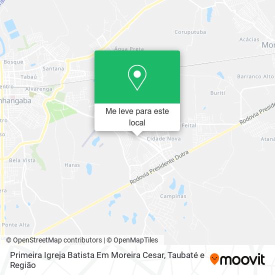 Primeira Igreja Batista Em Moreira Cesar mapa