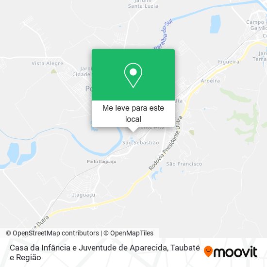 Casa da Infância e Juventude de Aparecida mapa