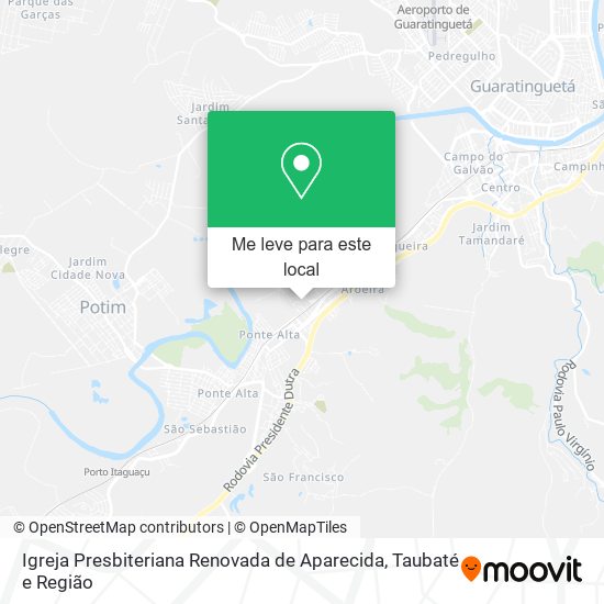 Igreja Presbiteriana Renovada de Aparecida mapa