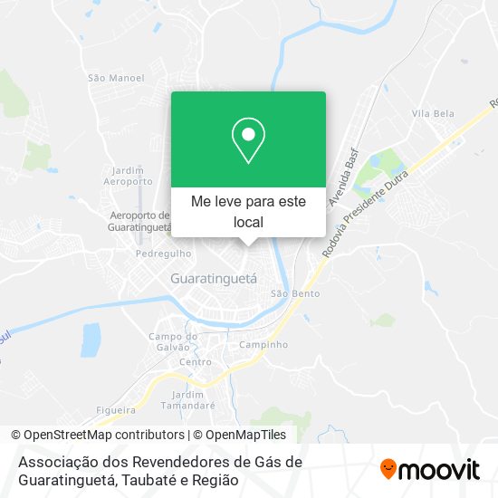 Associação dos Revendedores de Gás de Guaratinguetá mapa