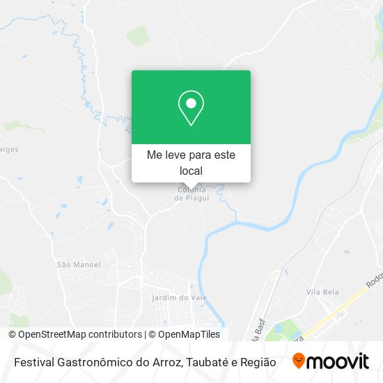 Festival Gastronômico do Arroz mapa