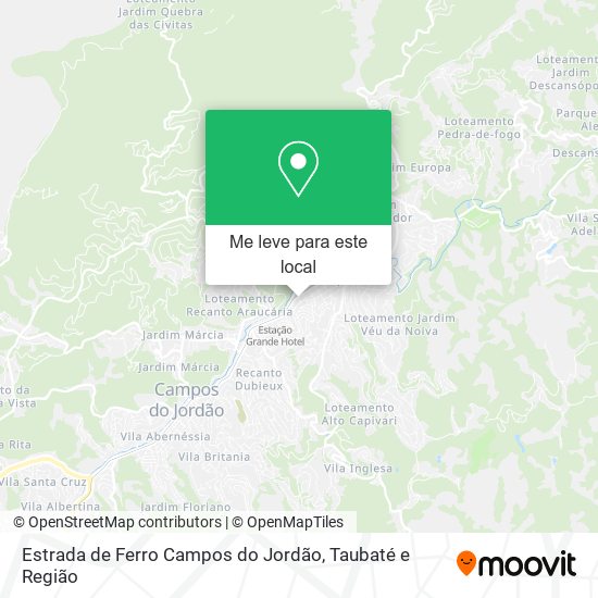 Estrada de Ferro Campos do Jordão mapa