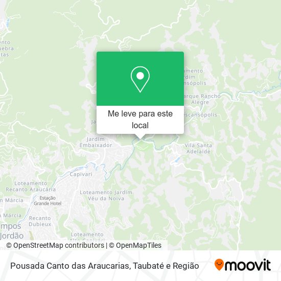 Pousada Canto das Araucarias mapa