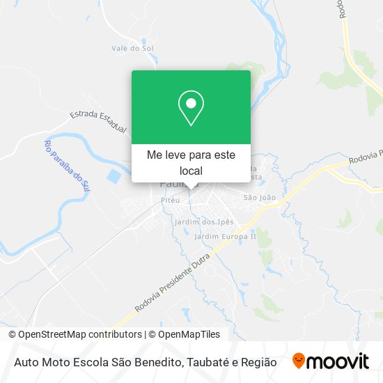 Auto Moto Escola São Benedito mapa