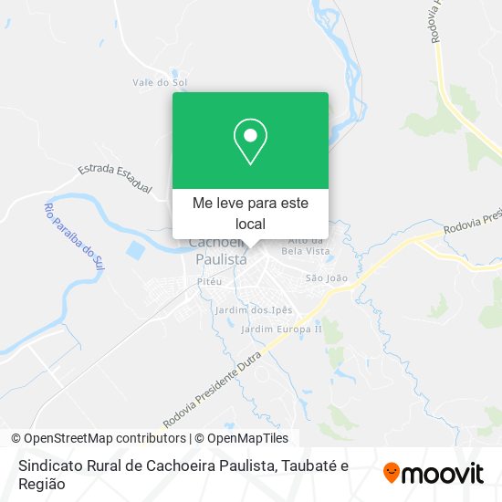 Sindicato Rural de Cachoeira Paulista mapa