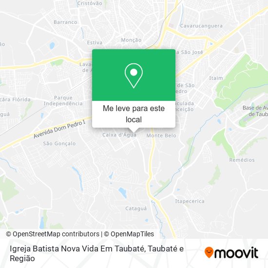 Igreja Batista Nova Vida Em Taubaté mapa