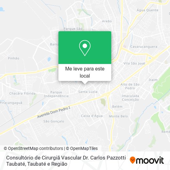 Consultório de Cirurgiã Vascular Dr. Carlos Pazzotti Taubaté mapa