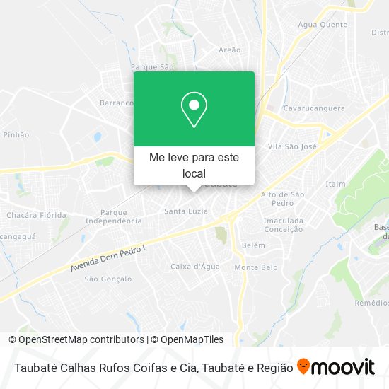 Taubaté Calhas Rufos Coifas e Cia mapa