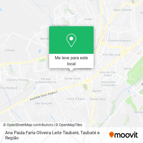 Ana Paula Faria Oliveira Leite Taubaté mapa