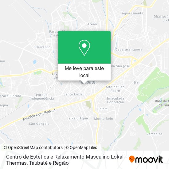 Centro de Estetica e Relaxamento Masculino Lokal Thermas mapa