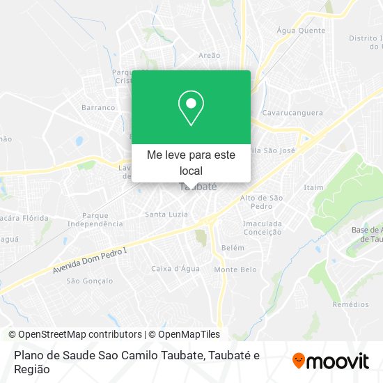 Plano de Saude Sao Camilo Taubate mapa