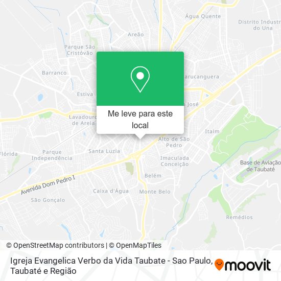 Igreja Evangelica Verbo da Vida Taubate - Sao Paulo mapa