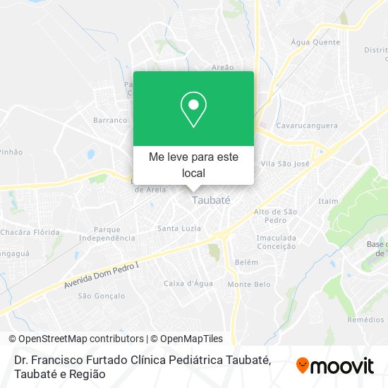 Dr. Francisco Furtado Clínica Pediátrica Taubaté mapa
