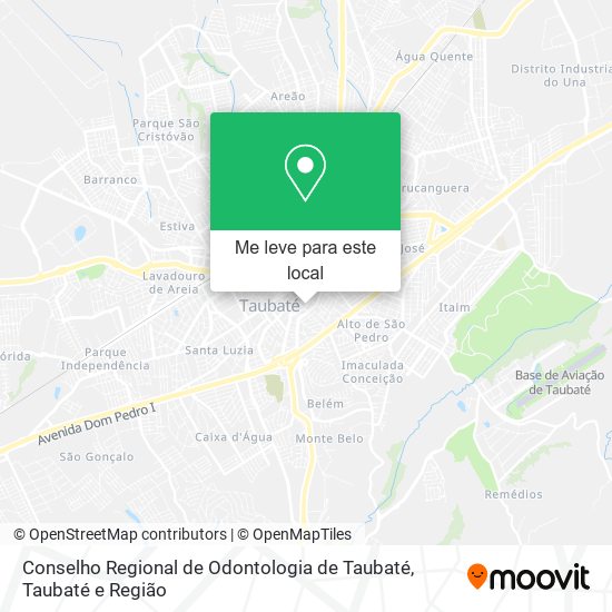 Conselho Regional de Odontologia de Taubaté mapa