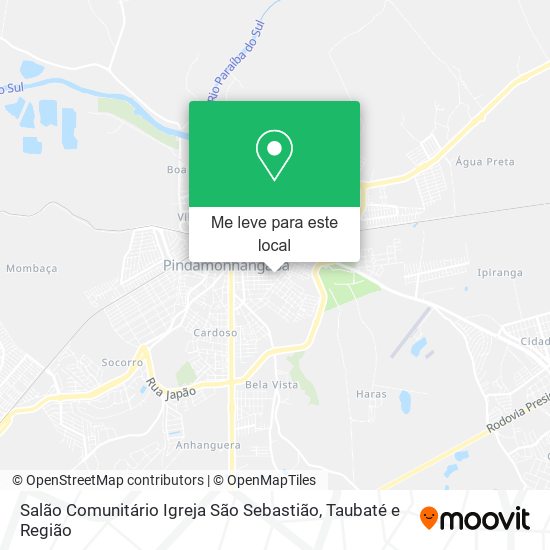 Salão Comunitário Igreja São Sebastião mapa