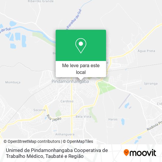 Unimed de Pindamonhangaba Cooperativa de Trabalho Médico mapa