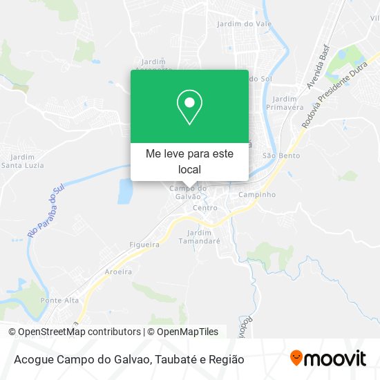 Acogue Campo do Galvao mapa