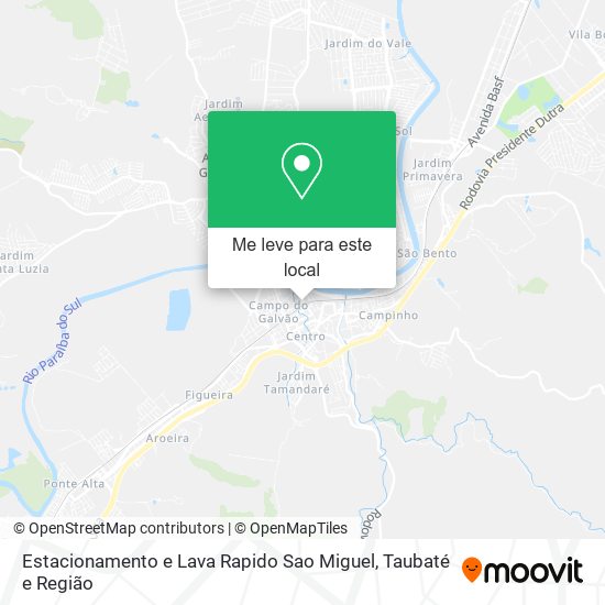 Estacionamento e Lava Rapido Sao Miguel mapa