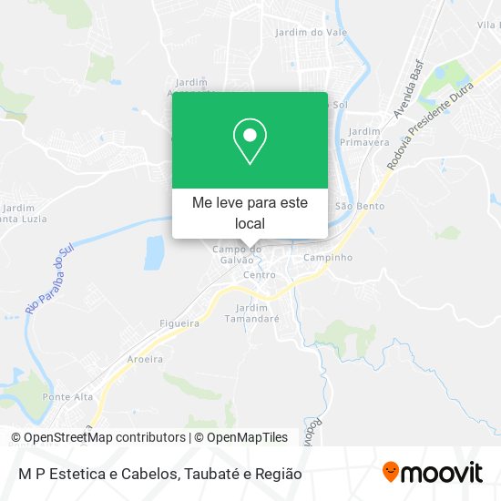 M P Estetica e Cabelos mapa