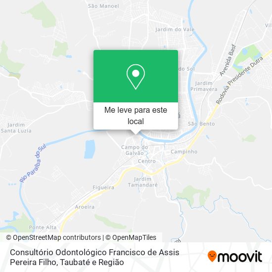 Consultório Odontológico Francisco de Assis Pereira Filho mapa