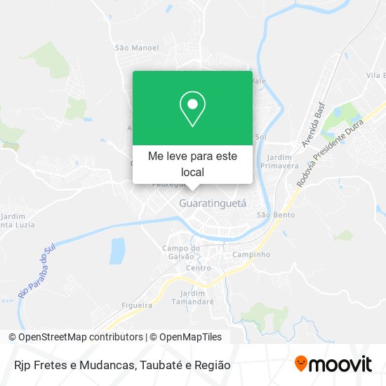 Rjp Fretes e Mudancas mapa