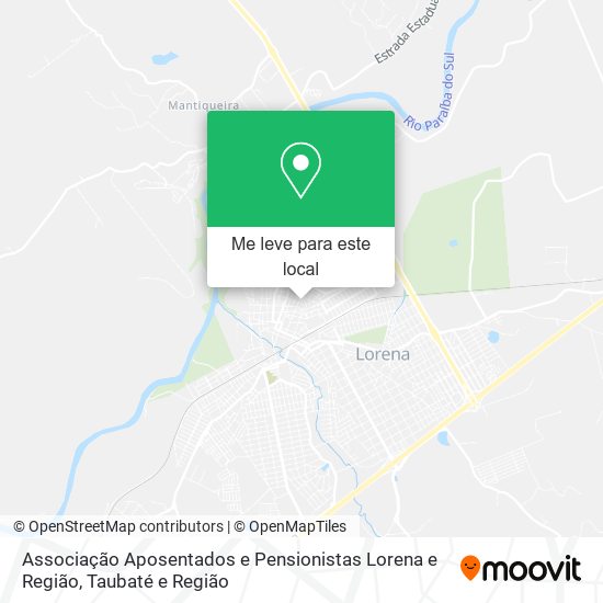 Associação Aposentados e Pensionistas Lorena e Região mapa
