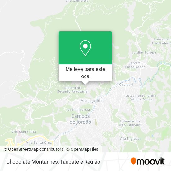 Chocolate Montanhês mapa