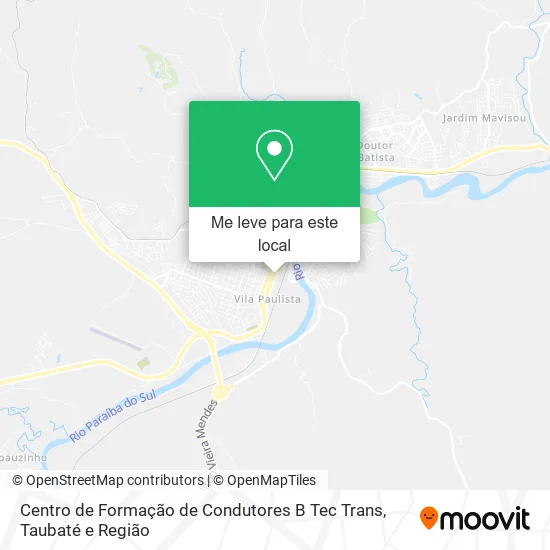 Centro de Formação de Condutores B Tec Trans mapa
