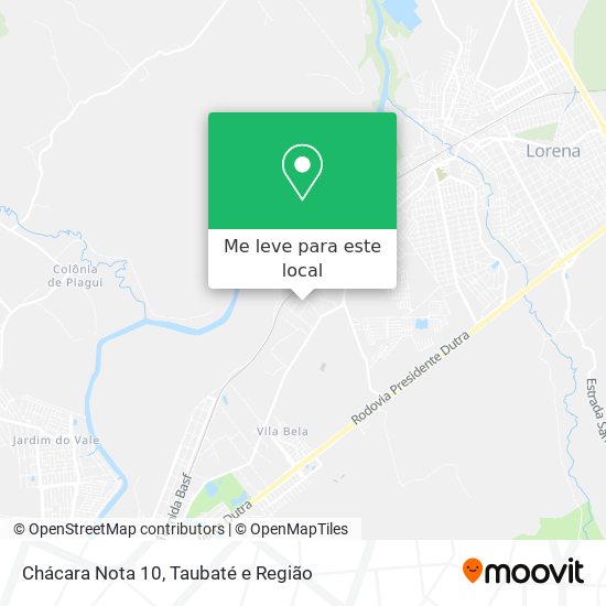 Chácara Nota 10 mapa