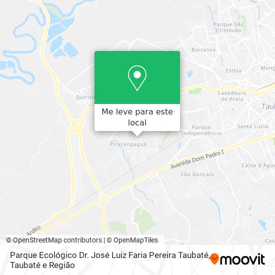 Parque Ecológico Dr. José Luiz Faria Pereira Taubaté mapa
