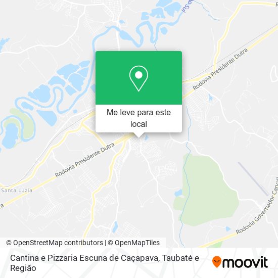 Cantina e Pizzaria Escuna de Caçapava mapa