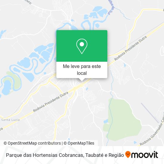 Parque das Hortensias Cobrancas mapa
