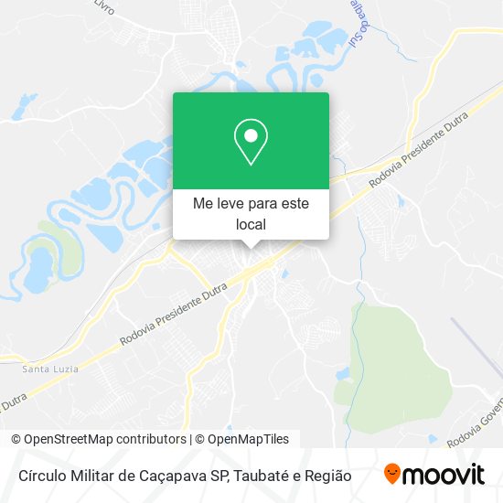 Círculo Militar de Caçapava SP mapa