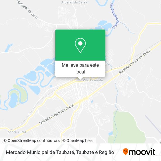 Mercado Municipal de Taubaté mapa