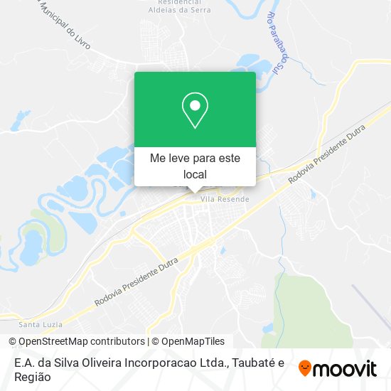 E.A. da Silva Oliveira Incorporacao Ltda. mapa