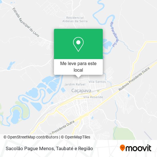 Sacolão Pague Menos mapa