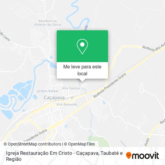 Igreja Restauração Em Cristo - Caçapava mapa