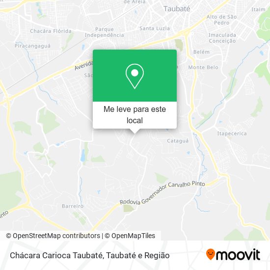 Chácara Carioca Taubaté mapa