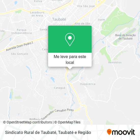 Sindicato Rural de Taubaté mapa