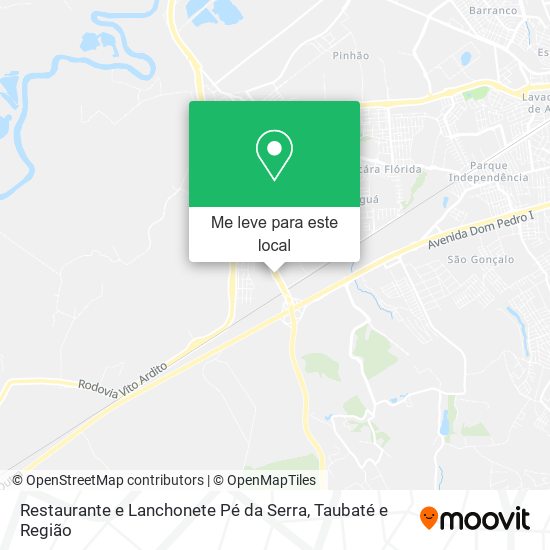 Restaurante e Lanchonete Pé da Serra mapa