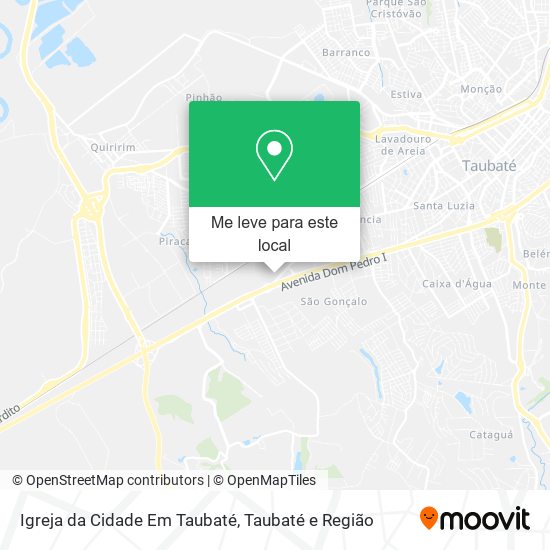 Igreja da Cidade Em Taubaté mapa