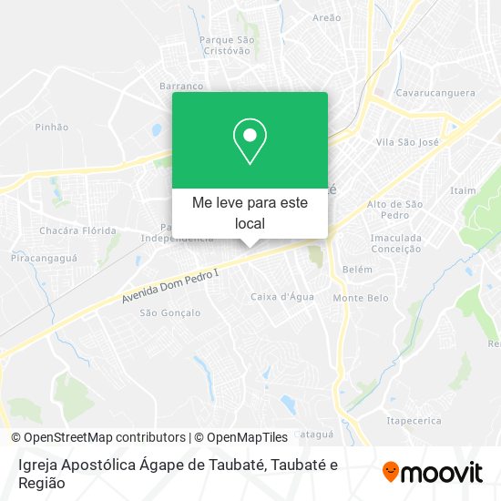 Igreja Apostólica Ágape de Taubaté mapa