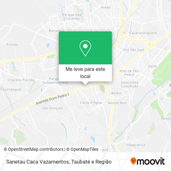 Sanetau Caca Vazamentos mapa