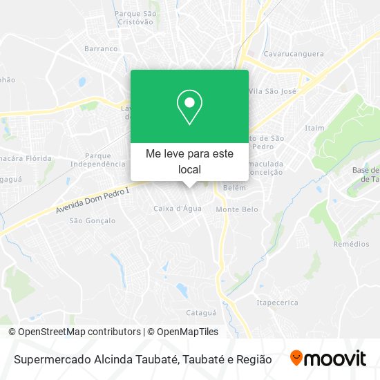 Supermercado Alcinda Taubaté mapa