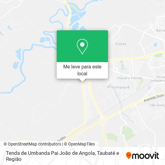 Tenda de Umbanda Pai João de Angola mapa