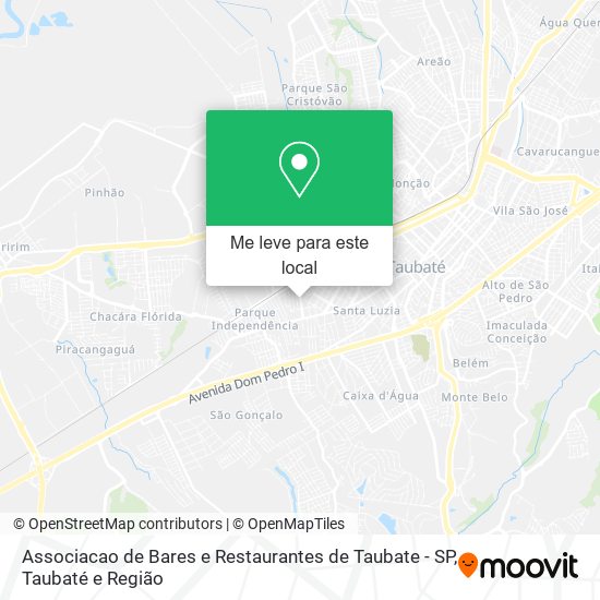 Associacao de Bares e Restaurantes de Taubate - SP mapa