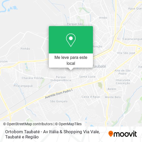 Ortobom Taubaté - Av Itália & Shopping Via Vale mapa