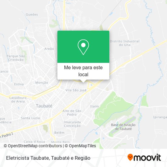 Eletricista Taubate mapa